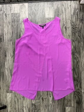 Express Sleeveless Open back top in Bright Fuchsia
